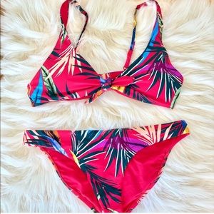 Red Carter Bikini Set